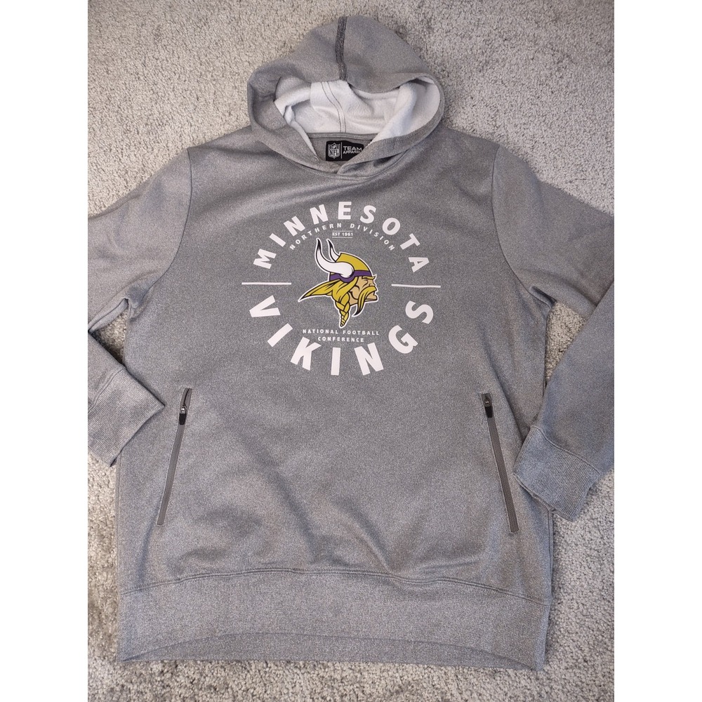 Minnesota Vikings NFL Unisex Hoodie Sweatshirt Medium , Fan Apparel, Team Logo